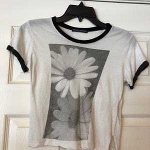 Brandy Melville Cropped Flower Shirt